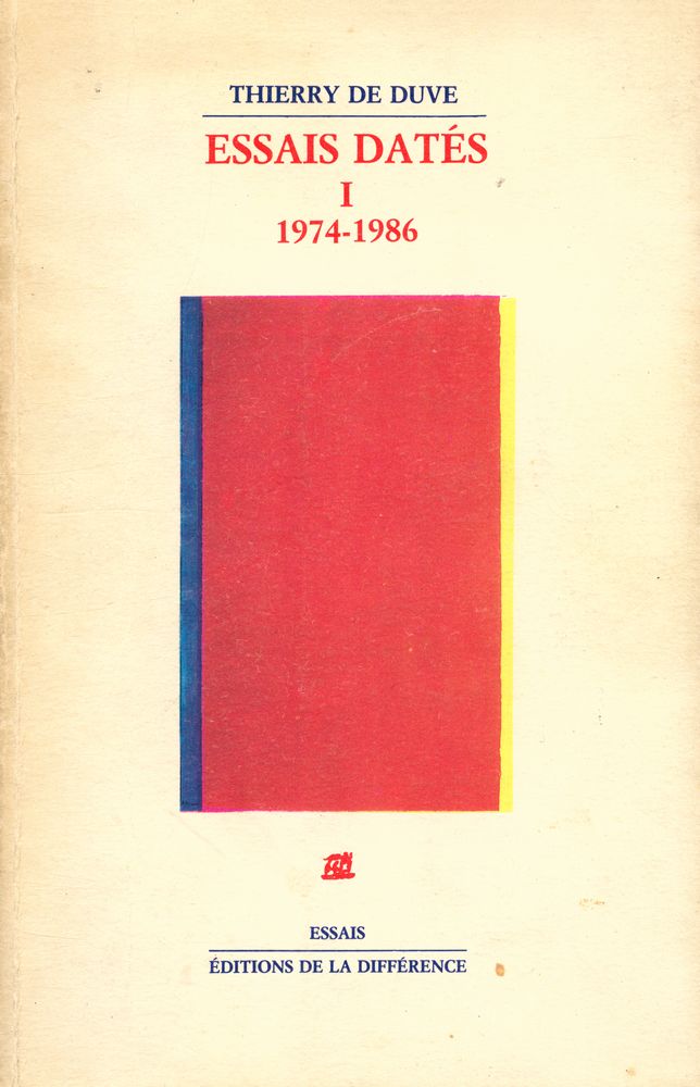 『ESSAIS DATÉS Ⅰ, 1974 - 1986』 1