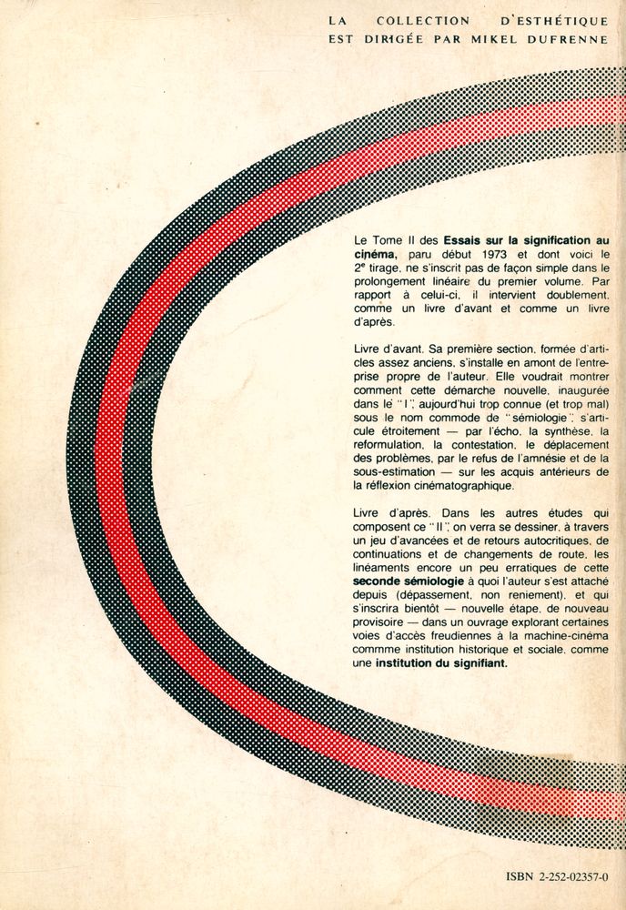 『ESSAIS SUR LA SIGNIFICATION AU CINEMA : TOME Ⅱ』 4