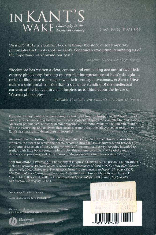 『In Kant's wake : philosophy in the twentieth century』 3