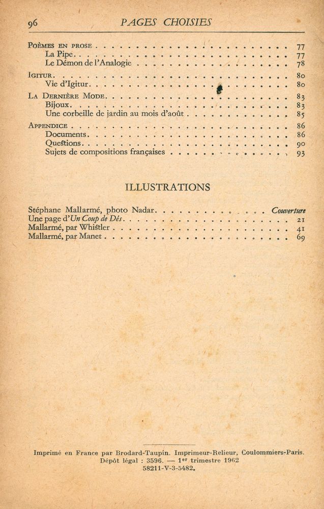 『PAGES CHOISIES』 3