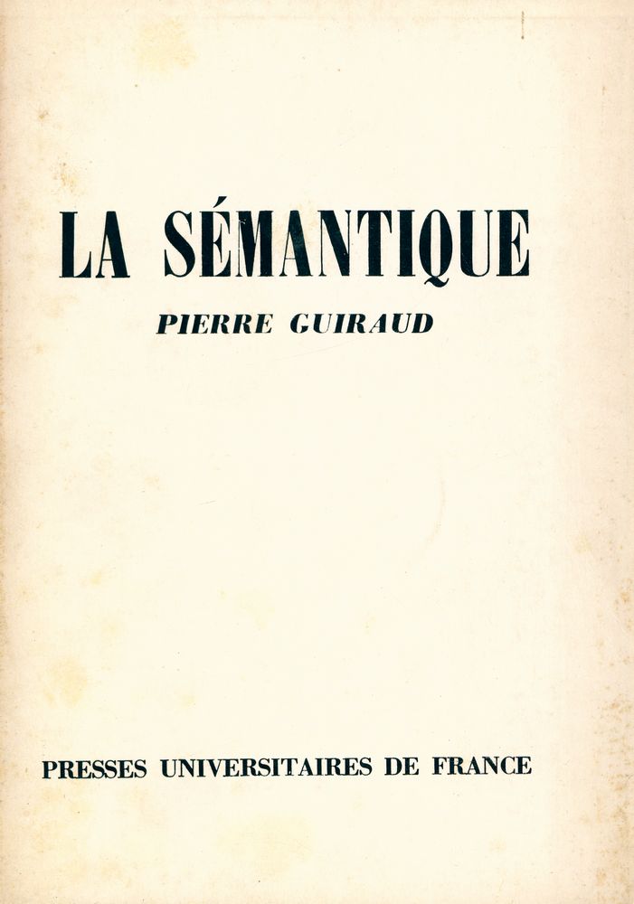 『LA SÉMANTIQUE』 1