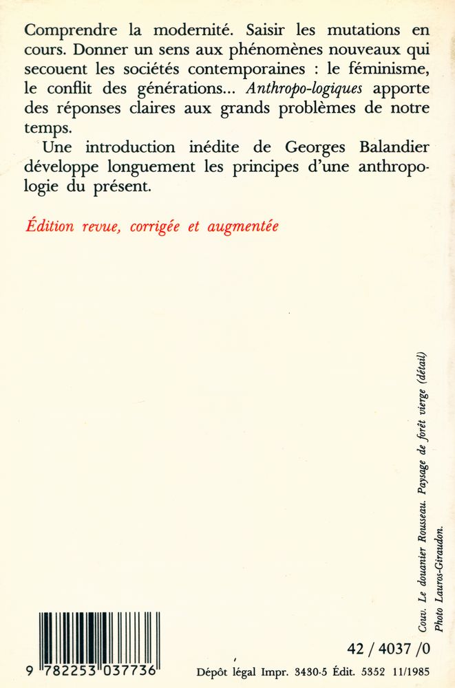 『ANTHROPOLOGIQUES』 3
