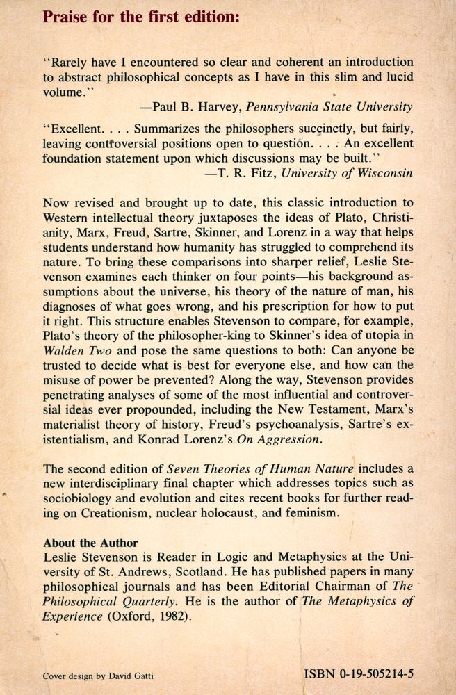 『SEVEN THEORIES OF HUMAN NATURE』 3