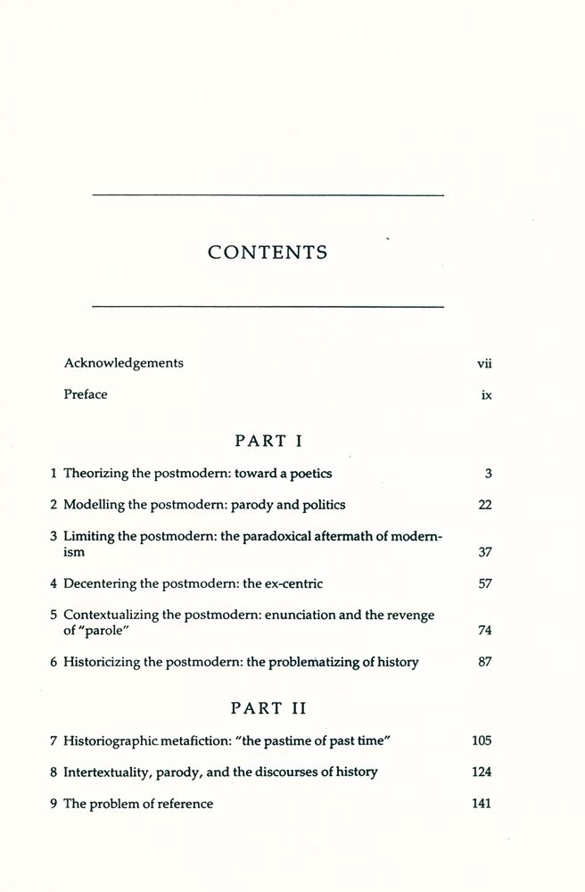 『A POETICS OF POSTMODERNISM : HISTORY, THEORY, FICTION』 2