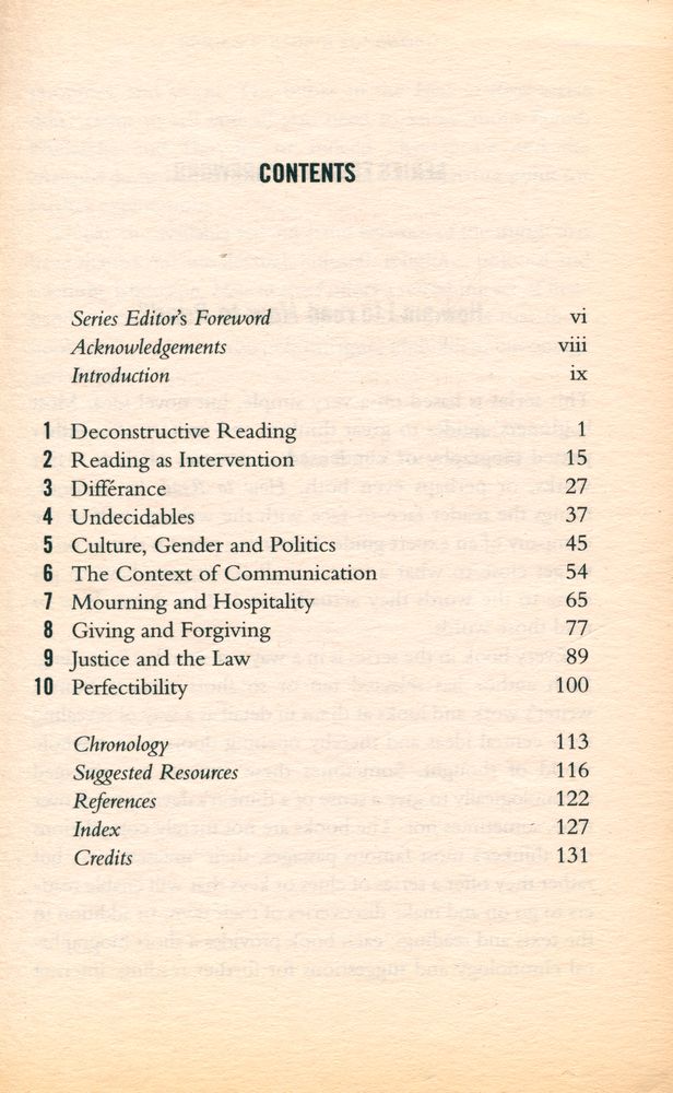 『HOW TO READ : DERRIDA』 2