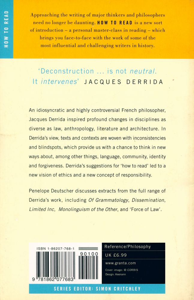 『HOW TO READ : DERRIDA』 3
