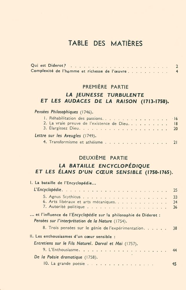 『L'ŒVRE DE DIDEROT : EXTRAITS』 2