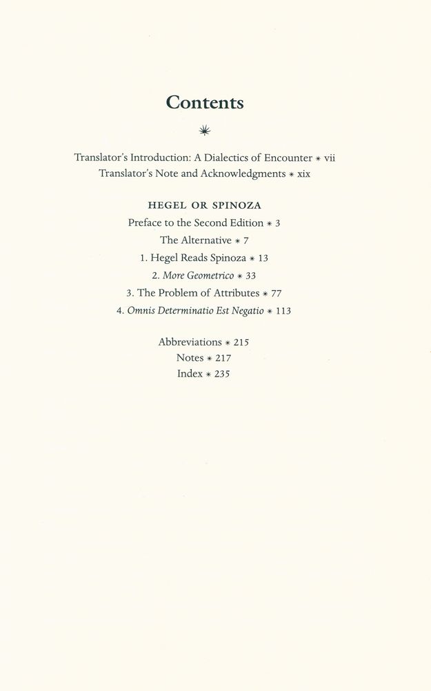 『Hegel or Spinoza』 2