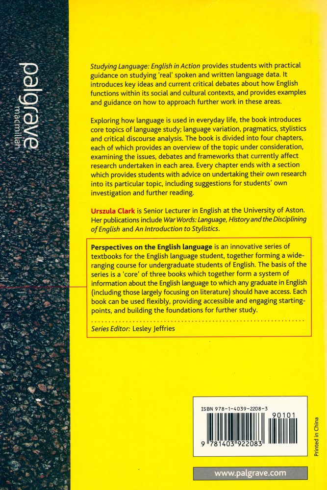 『STUDYING LANGUAGE : ENGLISH IN ACTION』 5