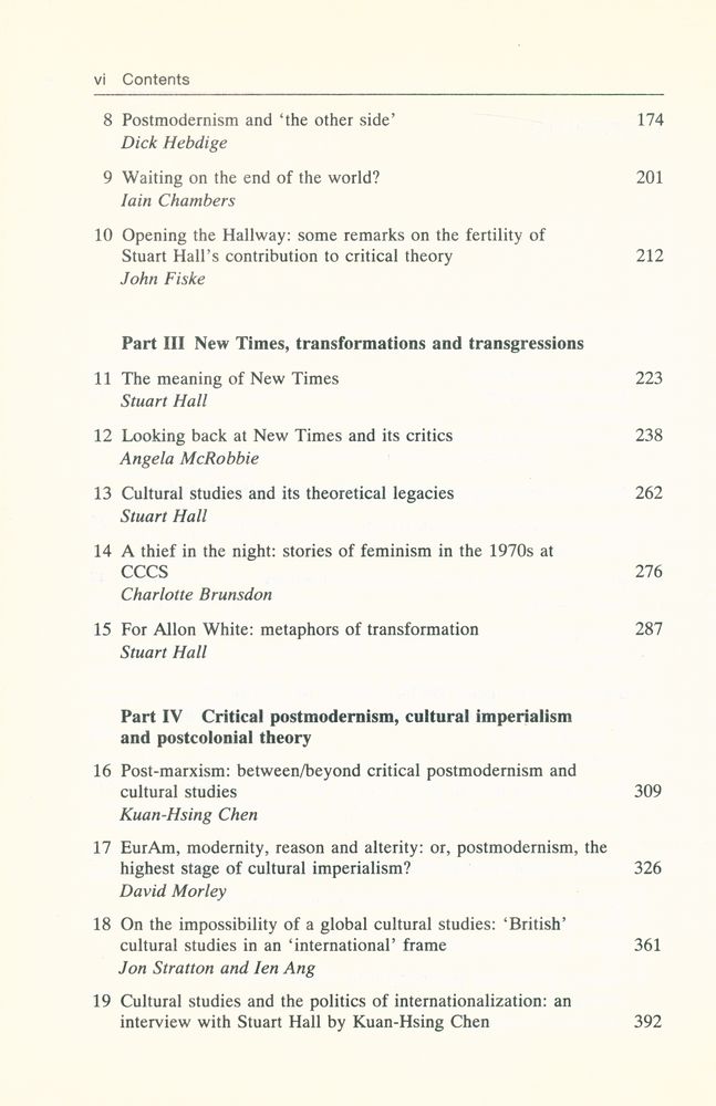 『STUART HALL : CRITICAL DIALOGUE IN CULTURAL STUDIES』 3