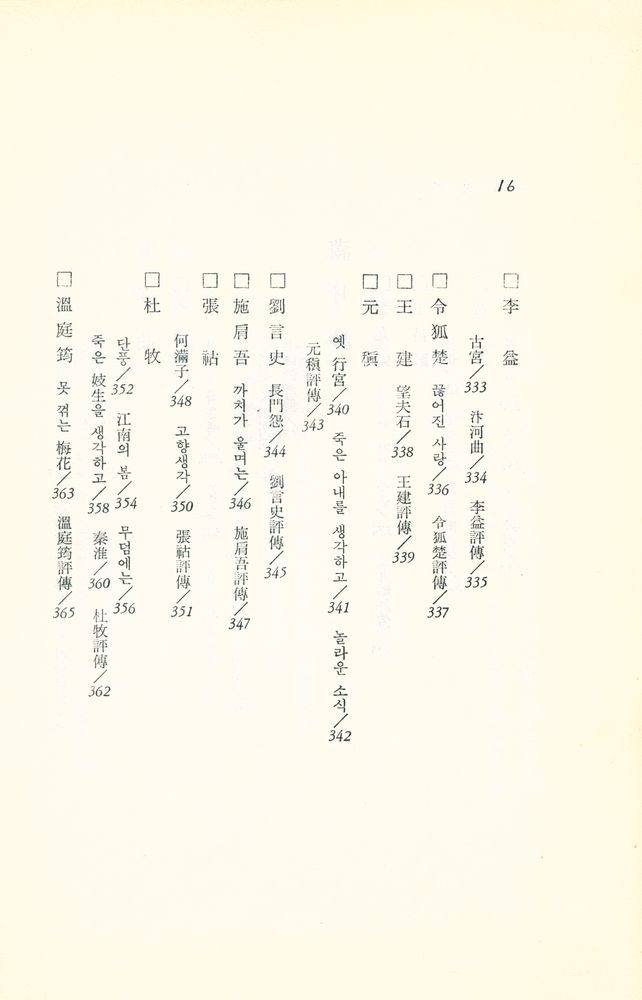 『唐詩 : 東洋의 名著 3(당시 : 동양의 명저 3)』 6