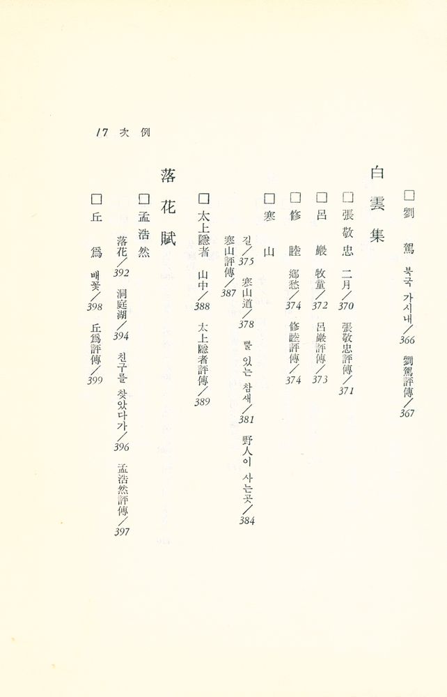 『唐詩 : 東洋의 名著 3(당시 : 동양의 명저 3)』 7