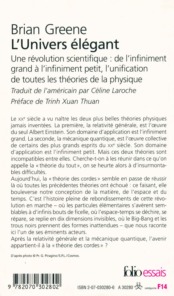 『L'Univers élégant : Une révolution scientifique : de l'infiniment grand à l'infiniment petit, l'unification de toutes les théories de la physique』 4