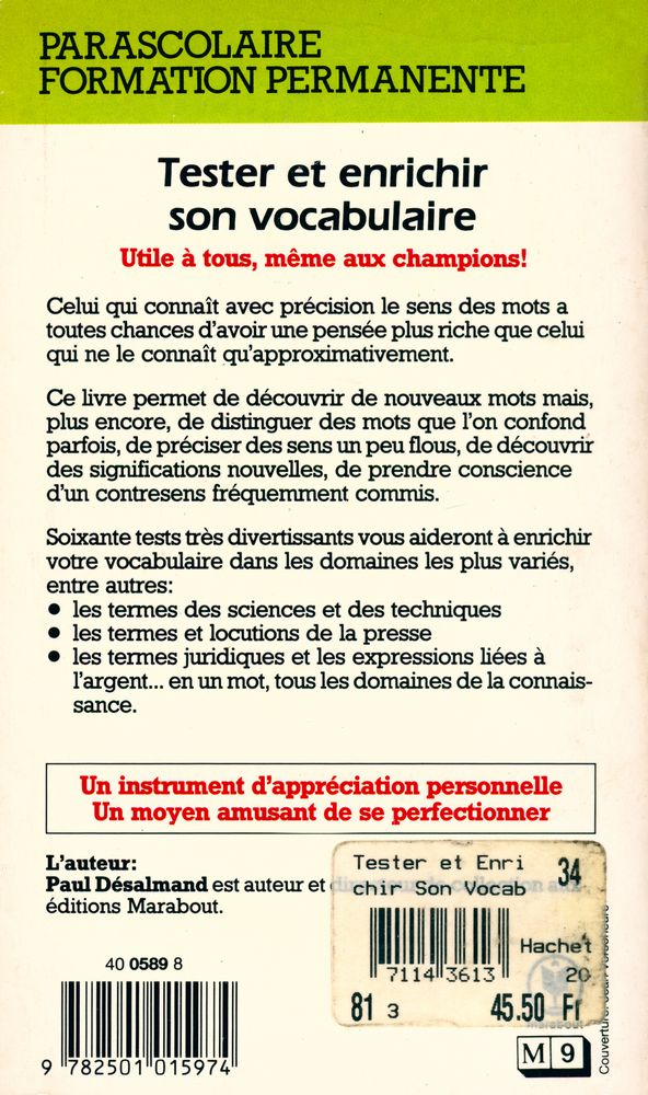 『Tester et enrichir son vocabulaire』 5