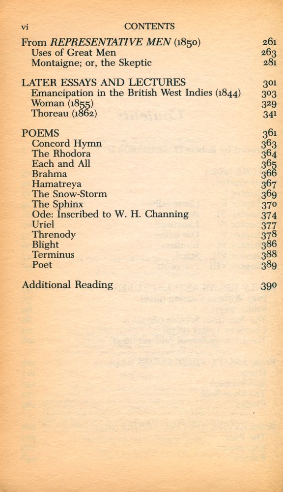 『Ralph Waldo Emerson : Selected Essays, Lectures and Poems』 3