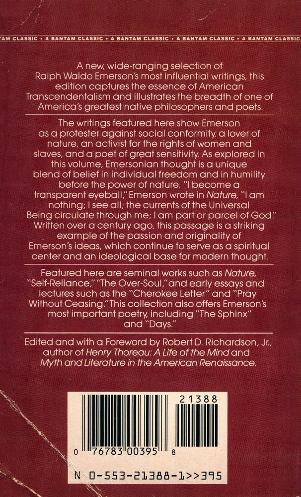 『Ralph Waldo Emerson : Selected Essays, Lectures and Poems』 4