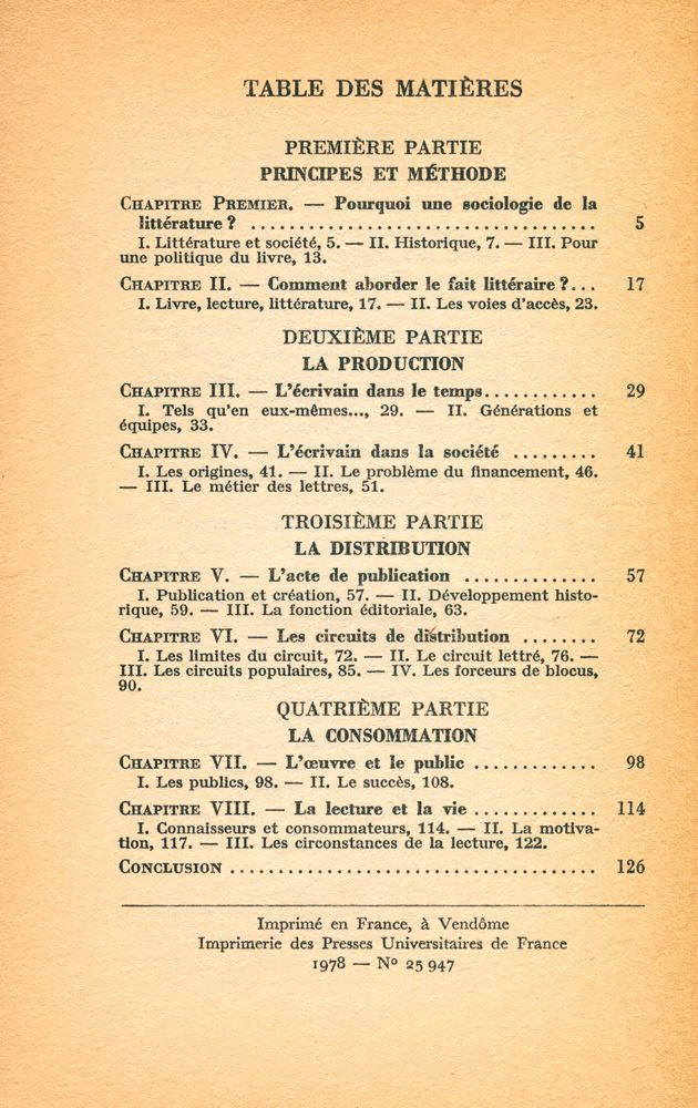『SOCIOLOGIE DE LA LITTÉRATURE』 2