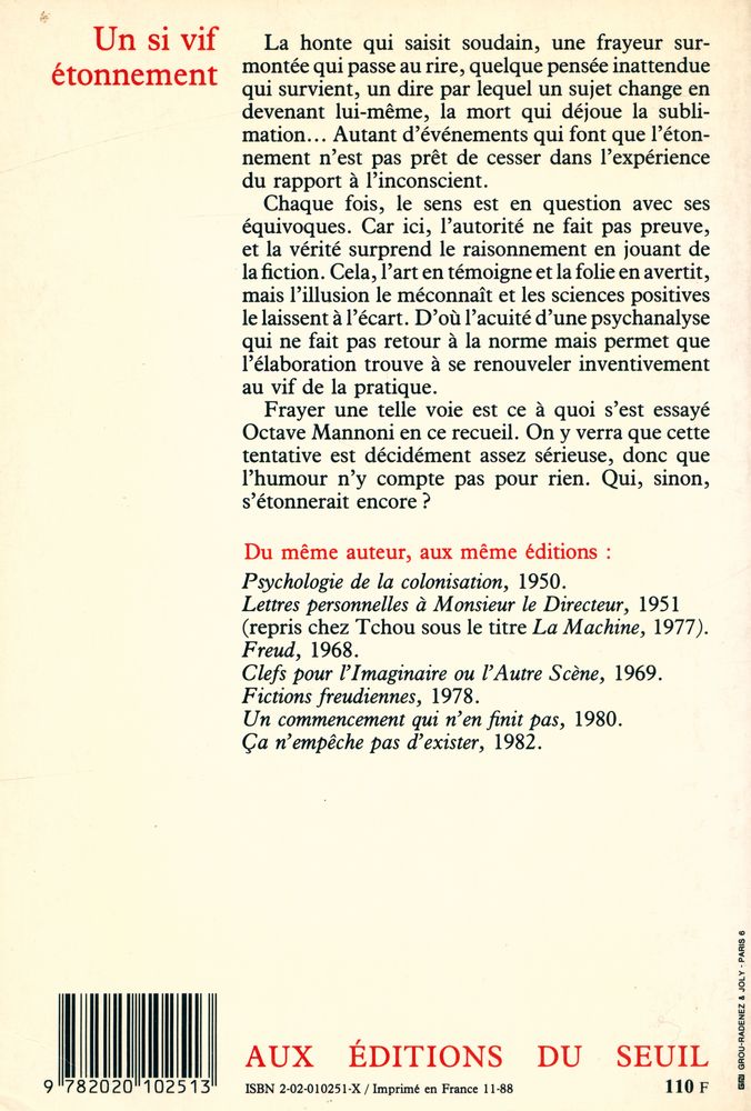 『Un si vif étonnement : La honte, le rire, la mort』 3