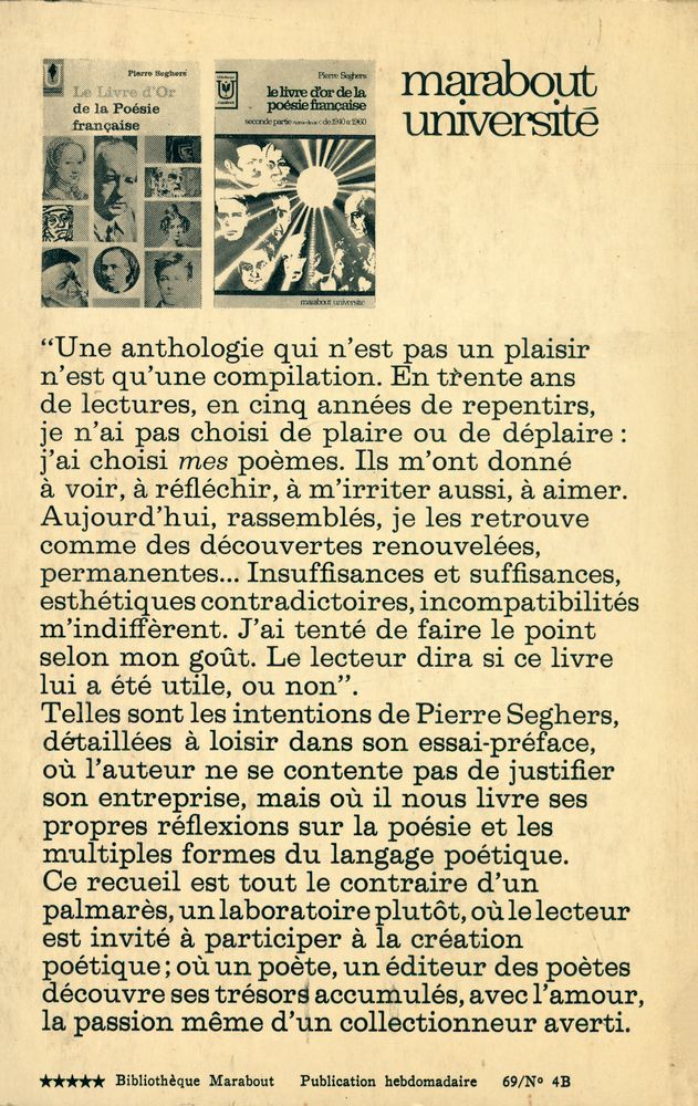 『le livre d'or de la poésie française seconde partie (tome un) : de 1940 à 1960』 3