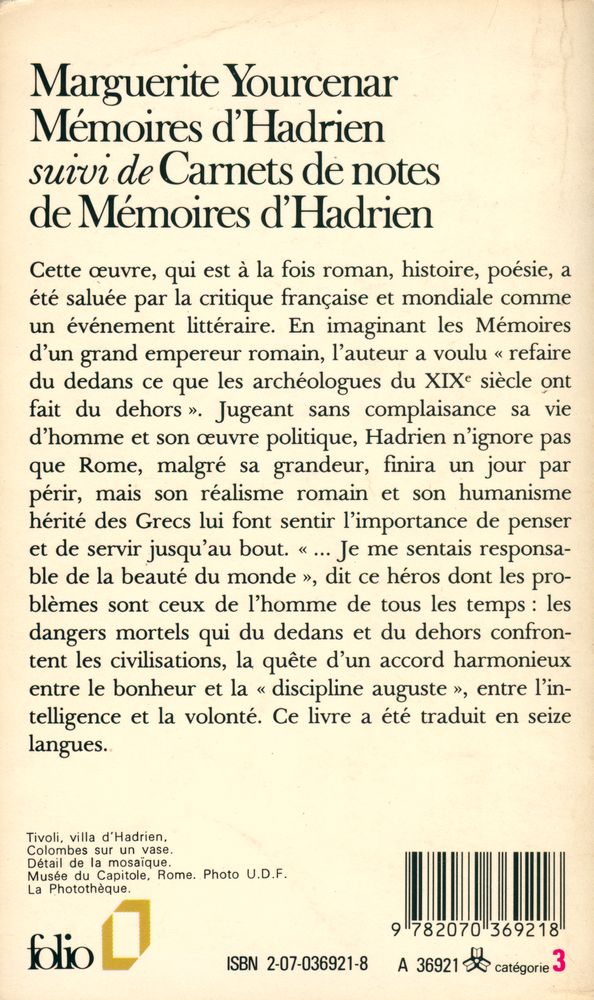 『Mémoires d'Hadrien』 3