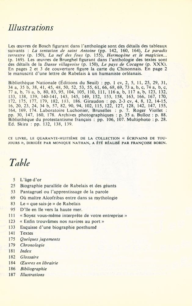 『RABELAIS par lui - même』 2