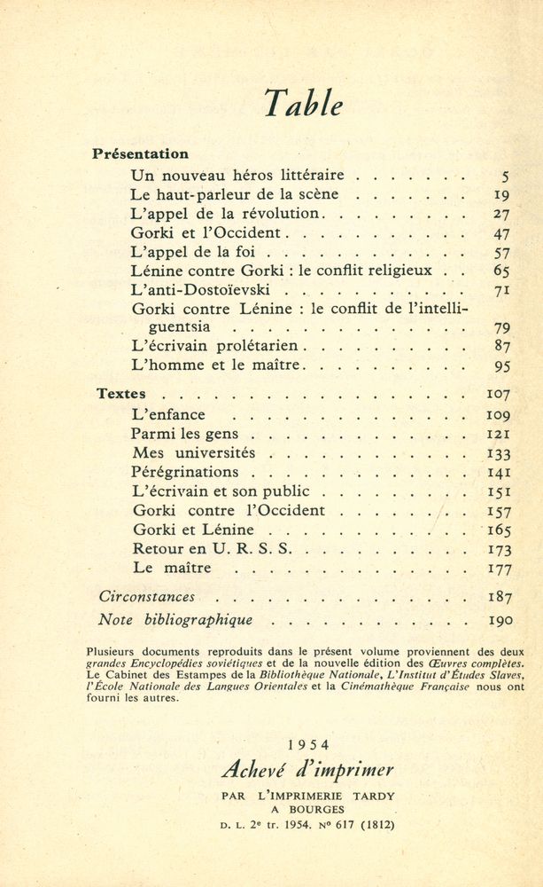 『GORKI par lui - même』 2