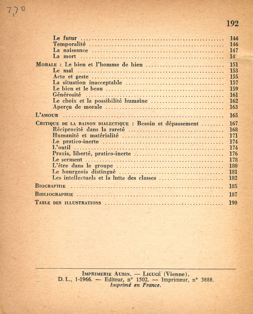 『PHILOSOPHES DE TOUS LES TEMPS - Sartre et la Réalité humaine』 3