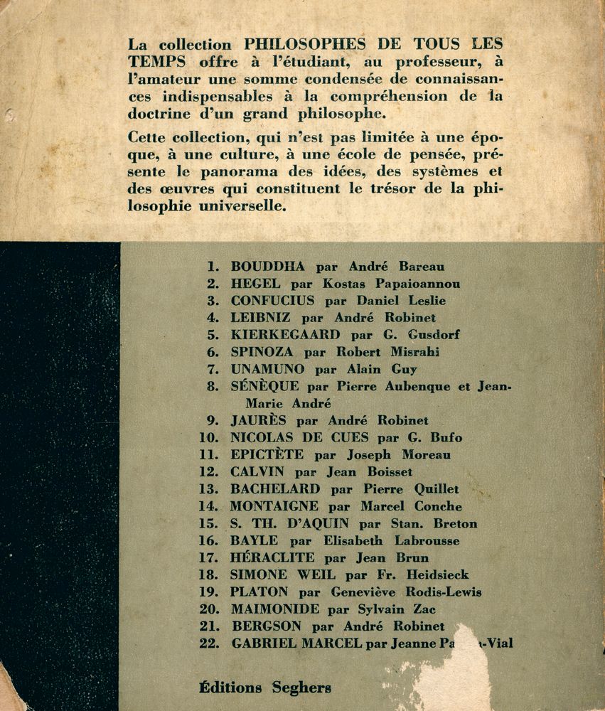 『PHILOSOPHES DE TOUS LES TEMPS - Sartre et la Réalité humaine』 4