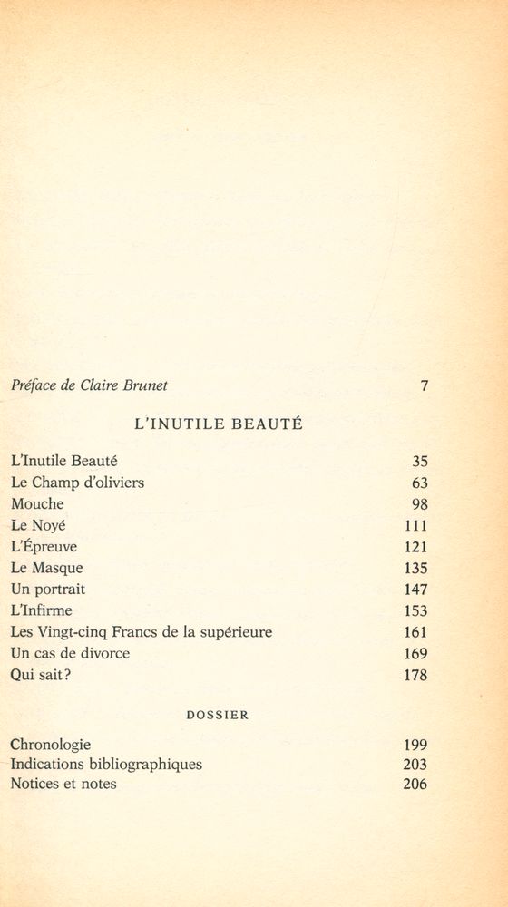 『L'Inutile Beauté et autres nouvelles』 2