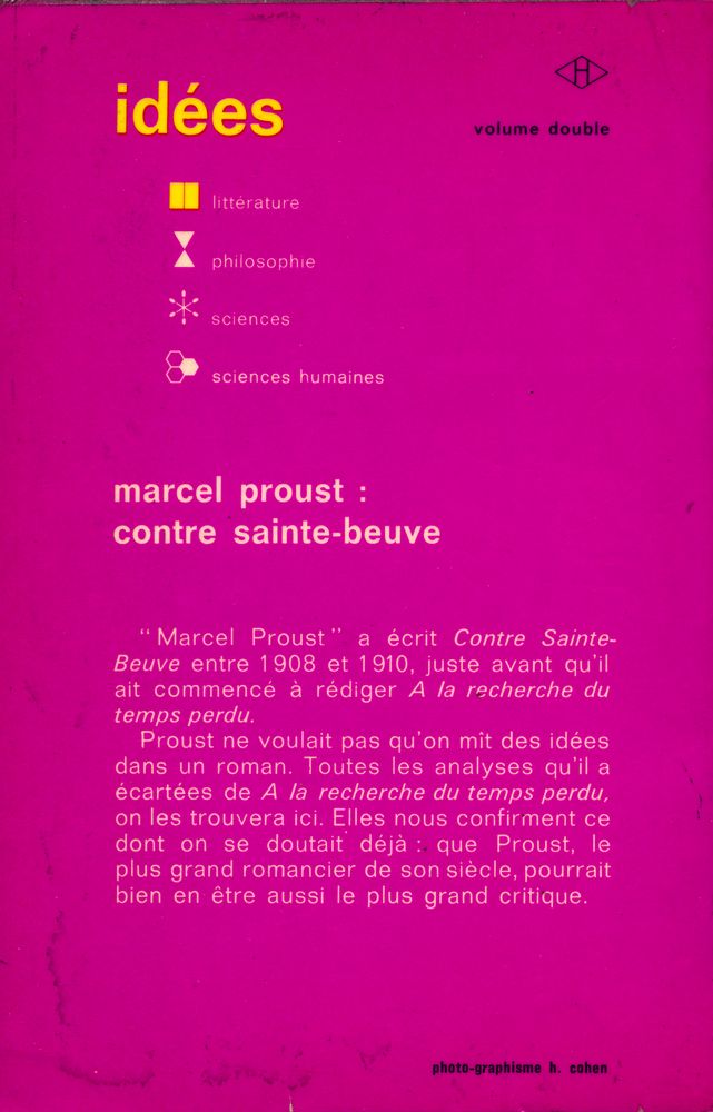 『Contre Sainte - Beuve』 3