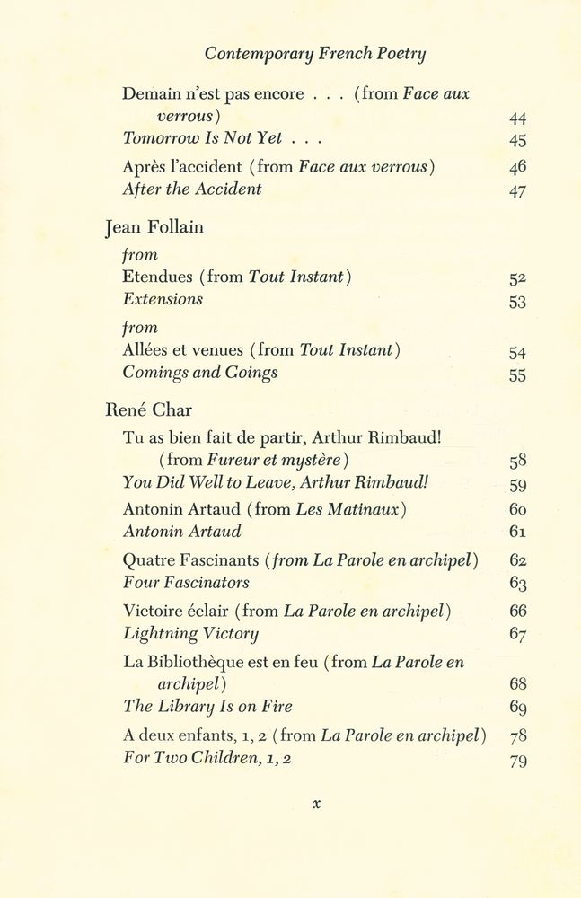 『Contemporary French Poetry : Fourteen Witnesses of Man's Fate』 3