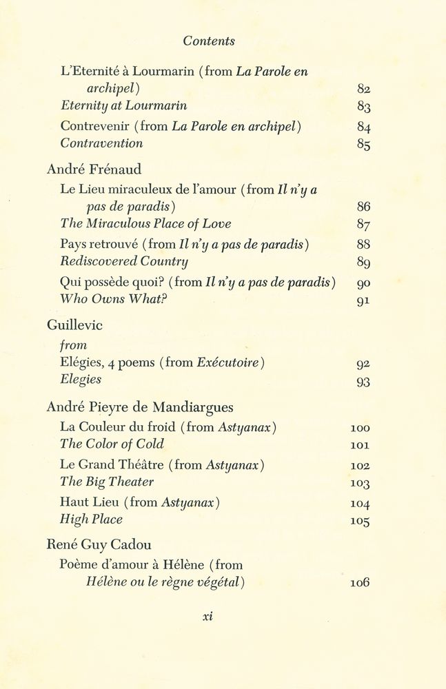 『Contemporary French Poetry : Fourteen Witnesses of Man's Fate』 4