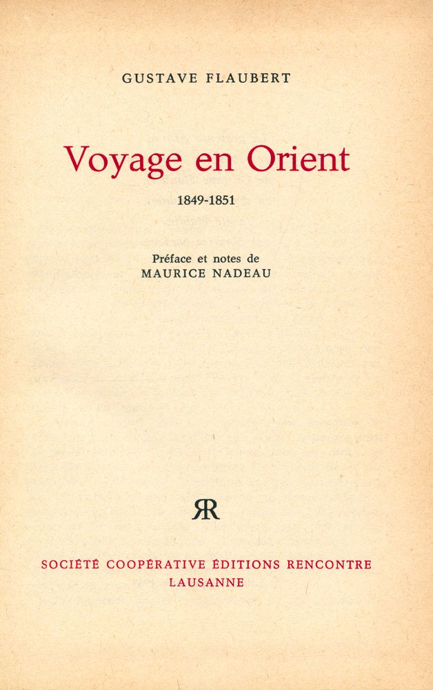 『Voyage en Orient : 1849 - 1851』 1