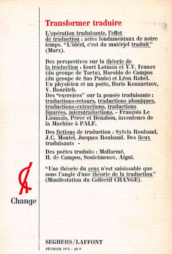 『Transformer, traduire: 14』 4