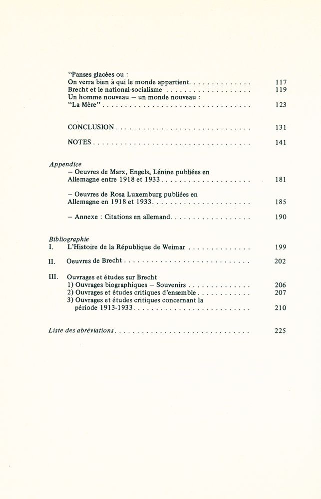 『L'EVOLUTION POLITIQUE DE BERTOLT BRECHT DE 1913 A 1933』 3