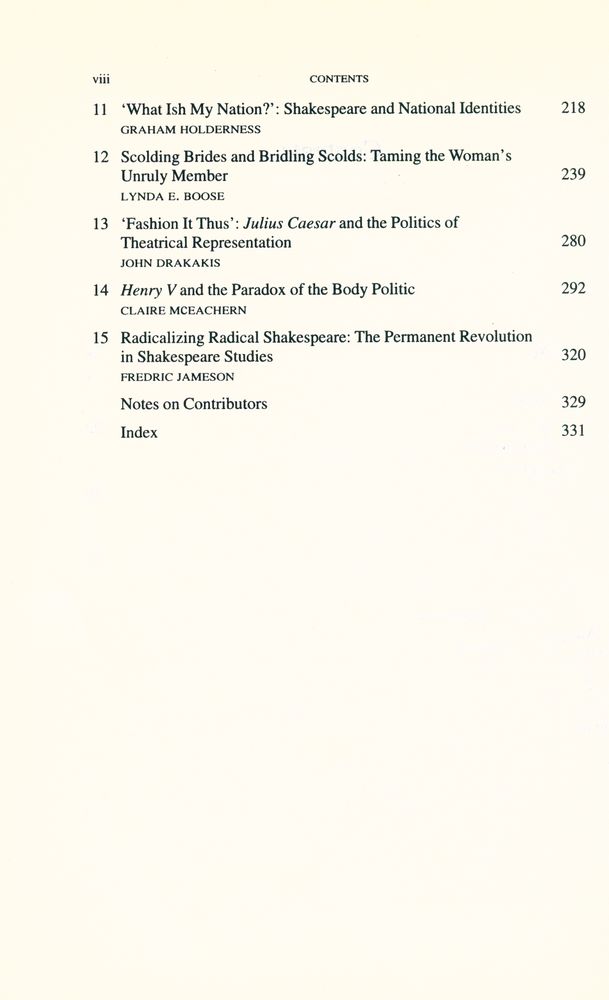 『Materialist Shakespeare : A History』 3