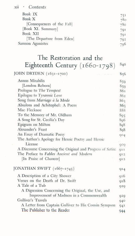 『The Norton Anthology of English Literature: THIRD EDITION, MAJOR AUTHORS EDTION』 7