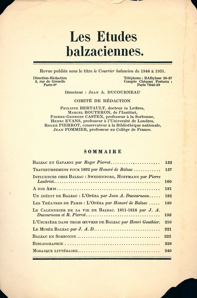『les Etudes balzaciennes』 5 - 6 2