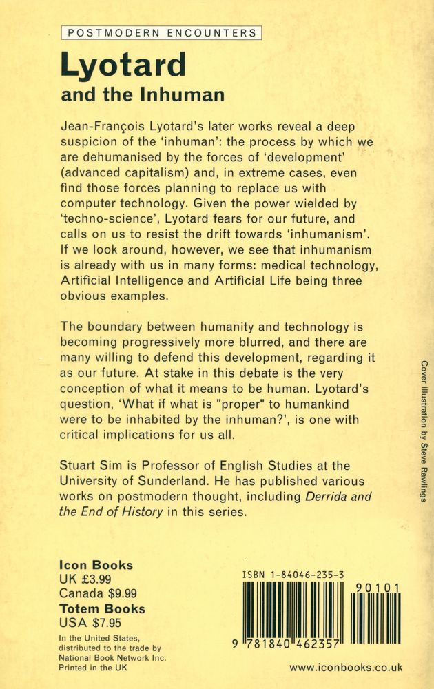 『Lyotard and the Inhuman』 3