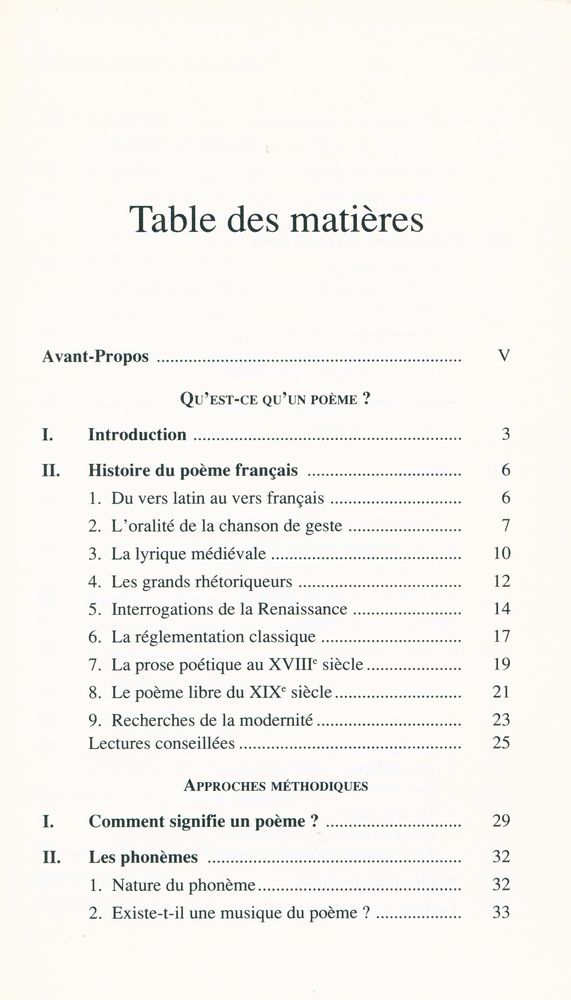 『Introduction à l'analyse du Poème』 2