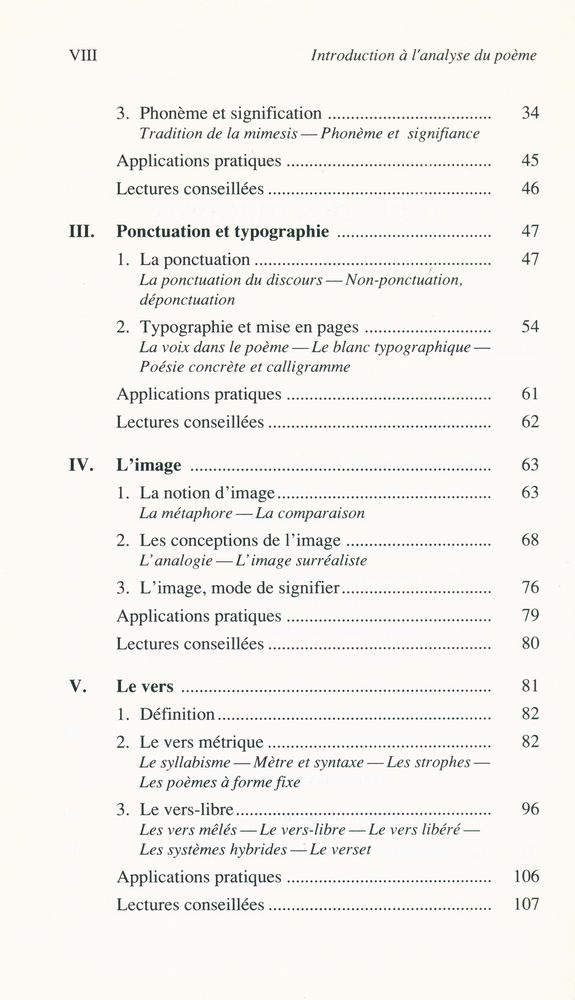 『Introduction à l'analyse du Poème』 3