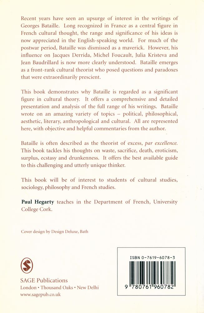 『GEORGES BATAILLE : Core Cultural Theorist』 3