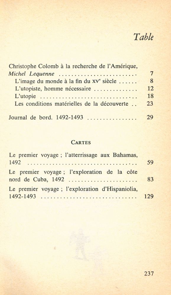 『La découverte de l'Amérique Ⅰ. Journal de bord. 1492 - 1493』 2