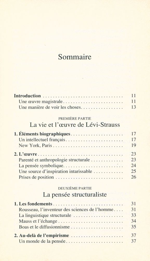 『Introduction à l'anthropologie structurale : Lévi - Strauss aujourd'hui』 2