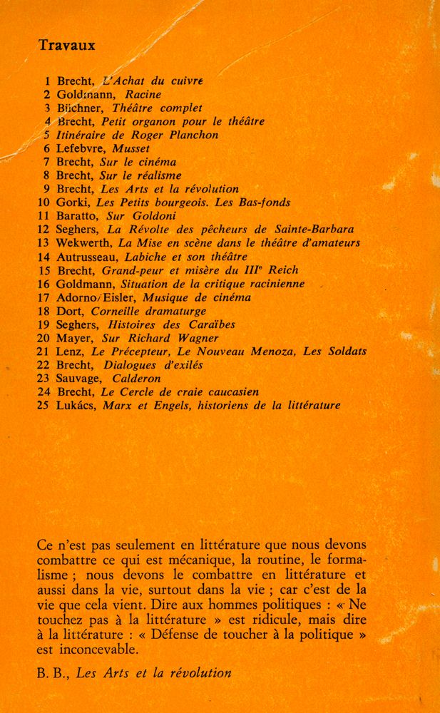 『Écrits sur la littérature et l'art 3 - Les arts et la révolution : précédé de Notes sur le travail littéraire, Articles sur la littérature』 5