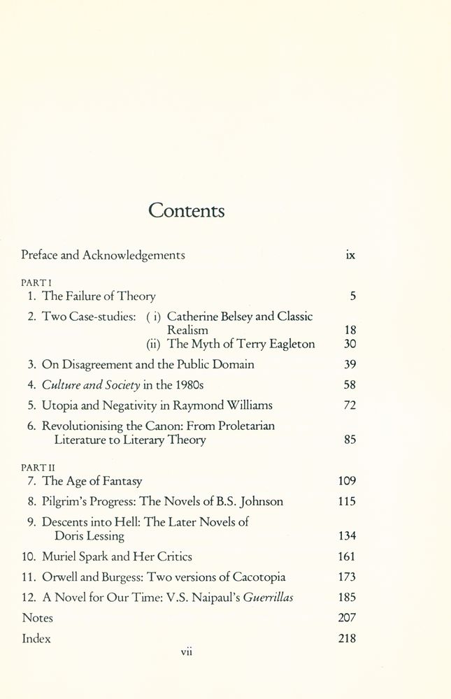 『The failure of theory : essays on criticism and contemporary fiction』 2