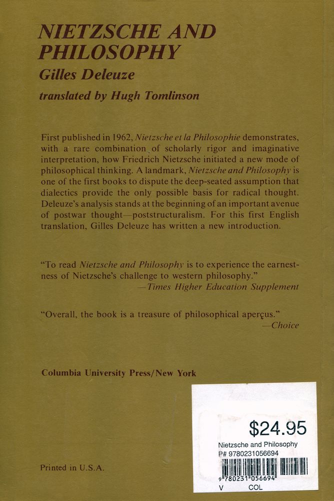 『Nietzsche and Philosophy』 5