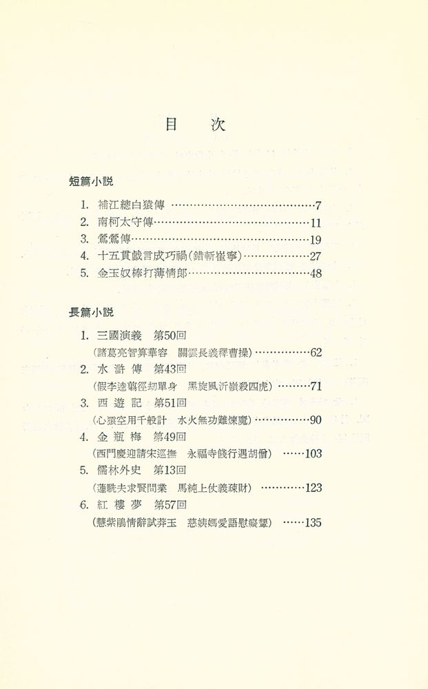 『中國小說選(중국소설선)』 2