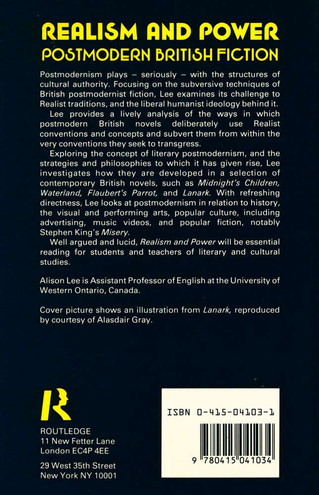 『Realism and power : postmodern British fiction』 3