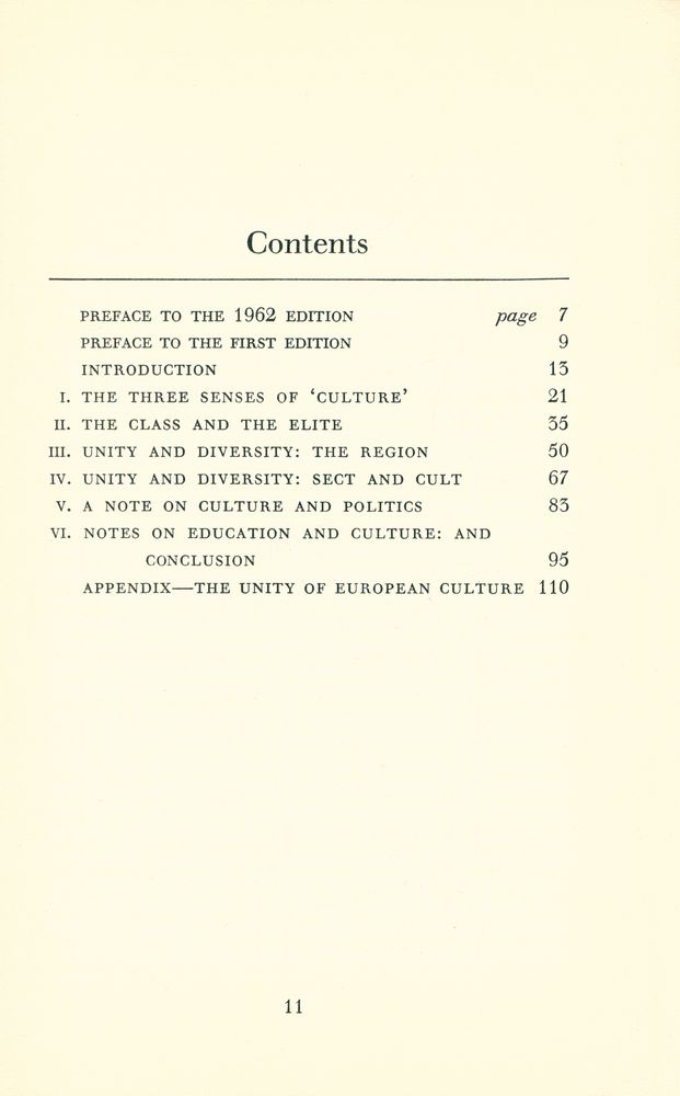 『Notes towards the Definition of Culture』 2